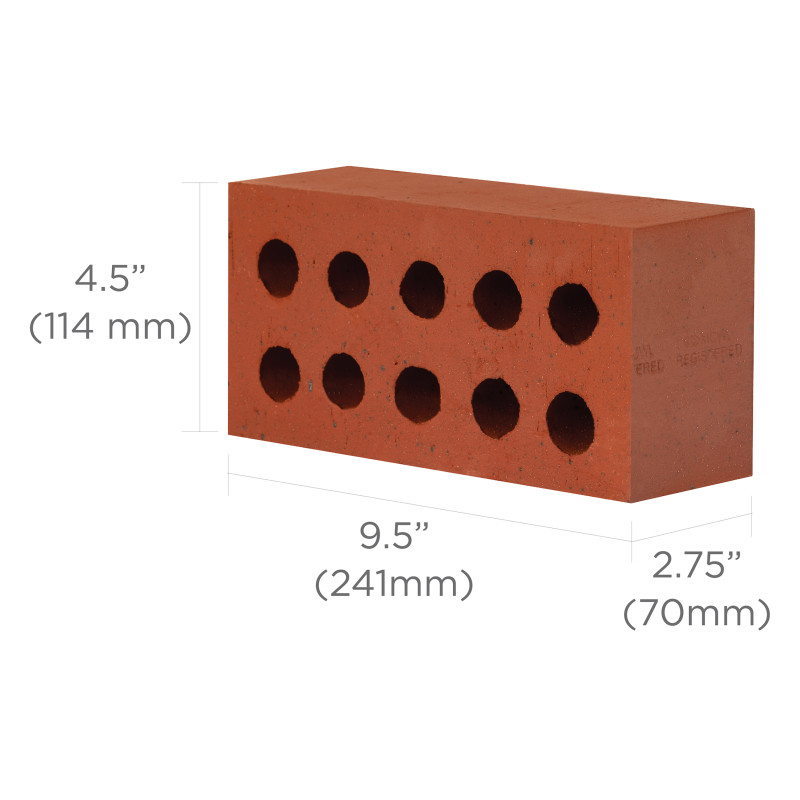 Mirpur Ceramic Bricks 10 Hole Textured Facing Brick